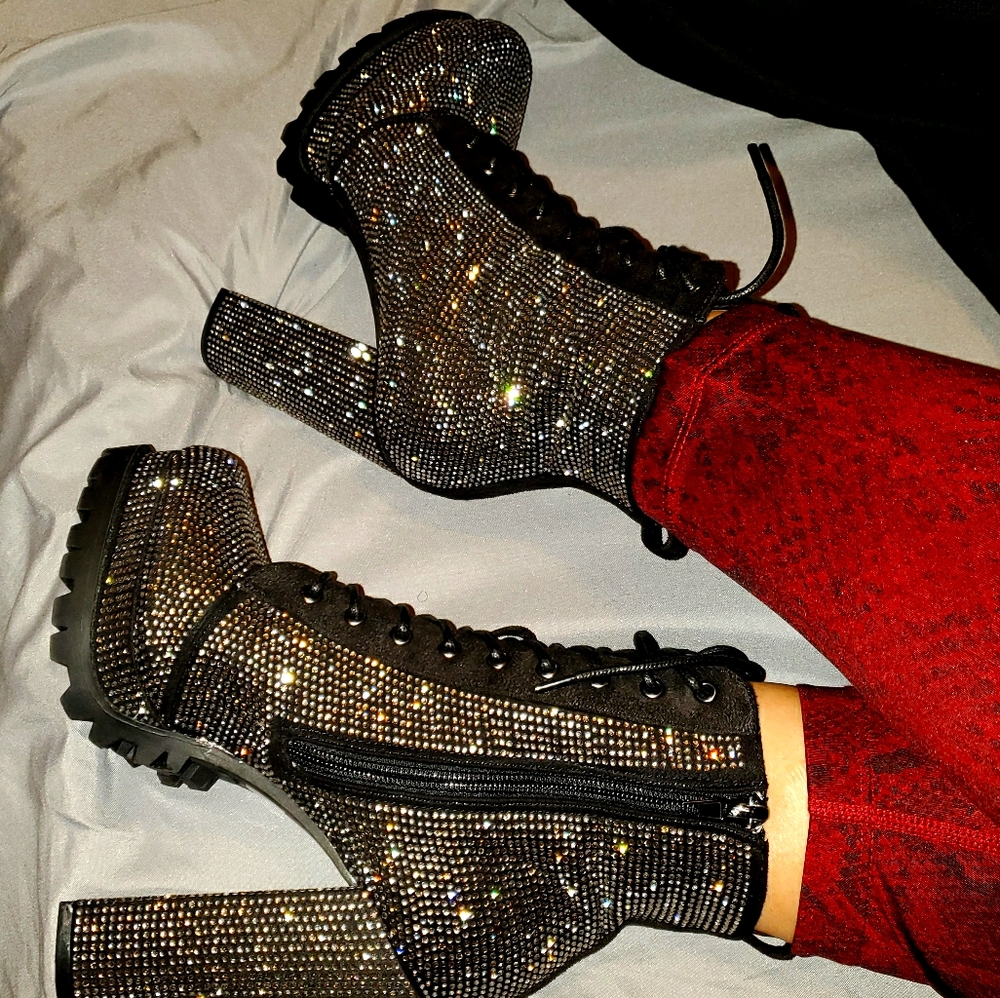 Rhinestone bootie